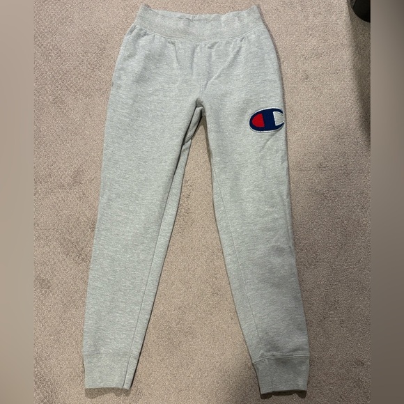 Champion Reverse Weave Sweatpants Joggers Cotton Medium Mens Embroidered Patch - Picture 1 of 3